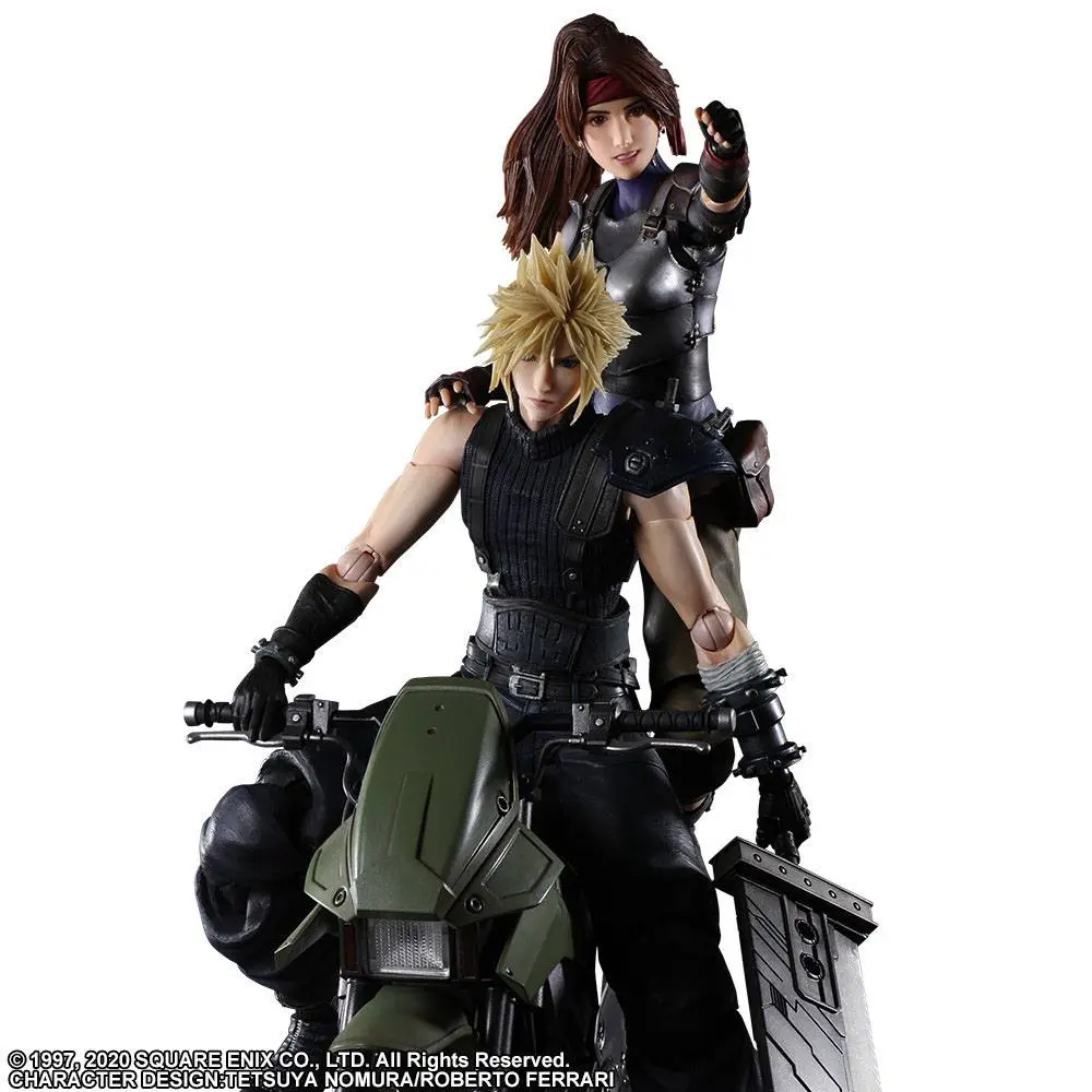 Final Fantasy VII Remake Play Arts Kai Actionfiguren & Fahrzeug Jessie, Cloud & Bike Produktfoto