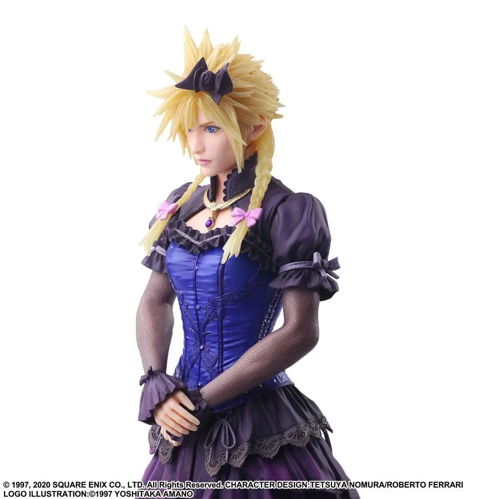 Final Fantasy VII Remake Static Arts Gallery Statue Cloud Strife Dress Ver. 28 cm termékfotó