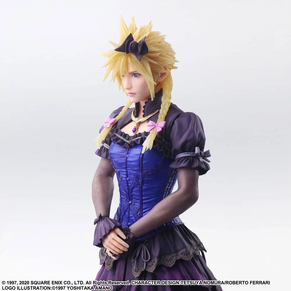 Final Fantasy VII Remake Static Arts Gallery Statue Cloud Strife Dress Ver. 28 cm termékfotó