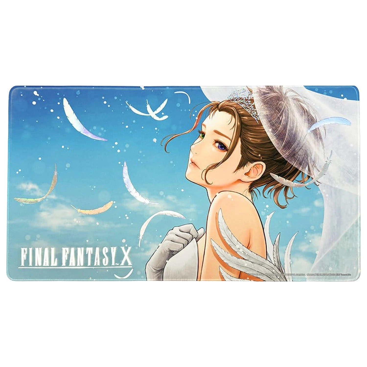Final Fantasy X Spielmatte Yuna Wedding Dress Folienstempel Version Produktfoto