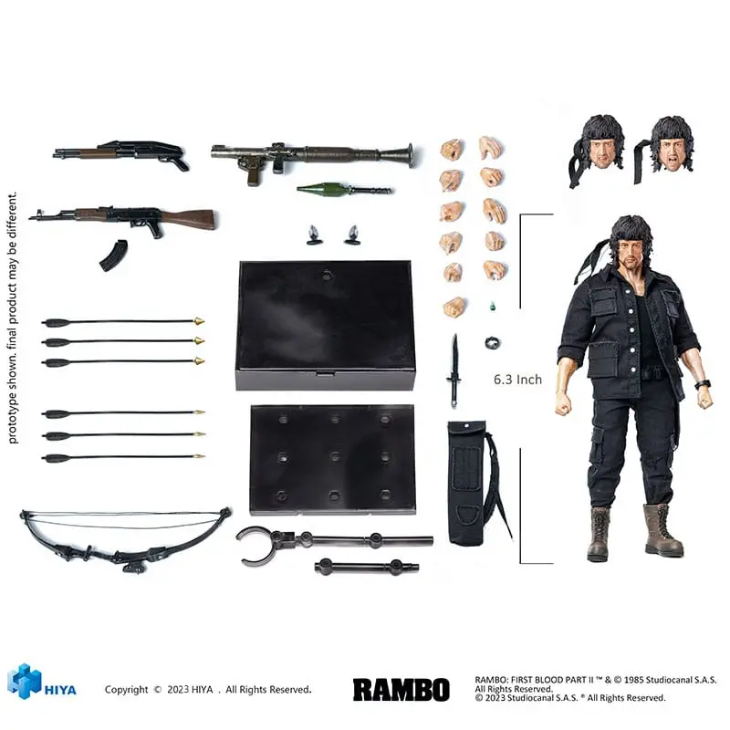 Rambo Exquisite Super Series Actionfigur 1/12 First Blood II John Rambo 16 cm termékfotó