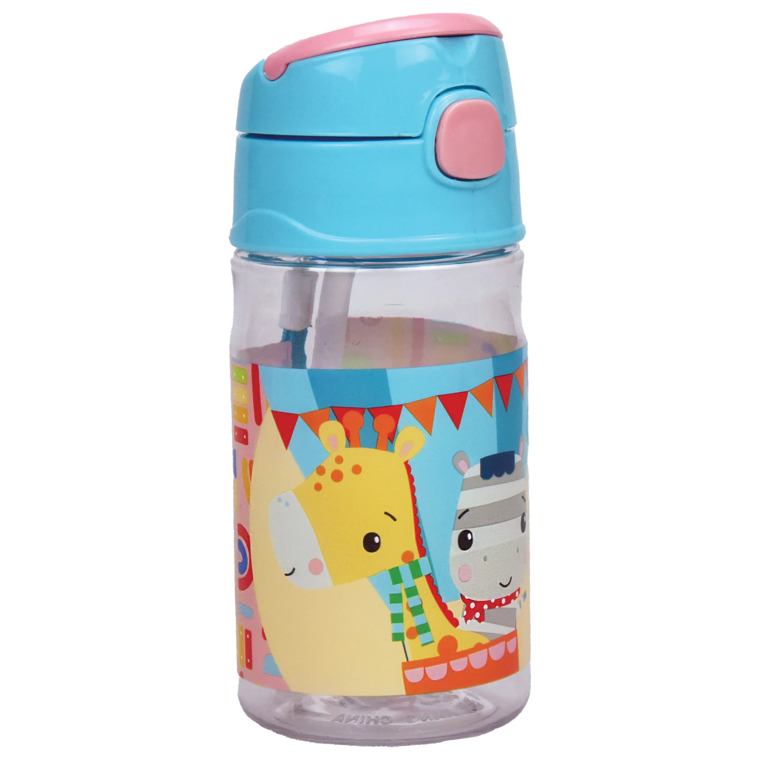 Fisher-Price Animals Party Kunststoff-Strohhalmflasche mit Aufhänger 350 ml Produktfoto