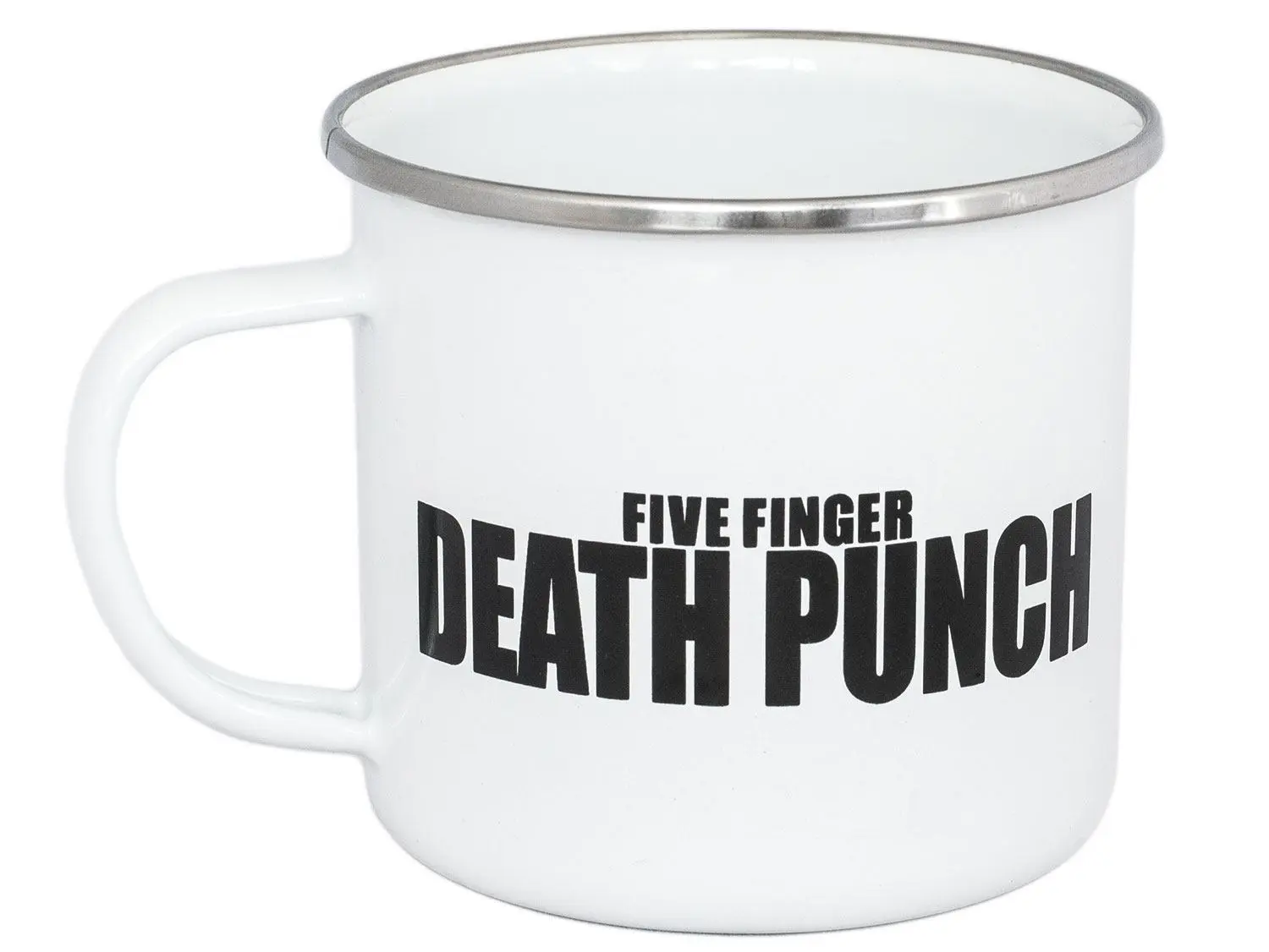 Five Finger Death Punch Emaille Becher White Logo Produktfoto