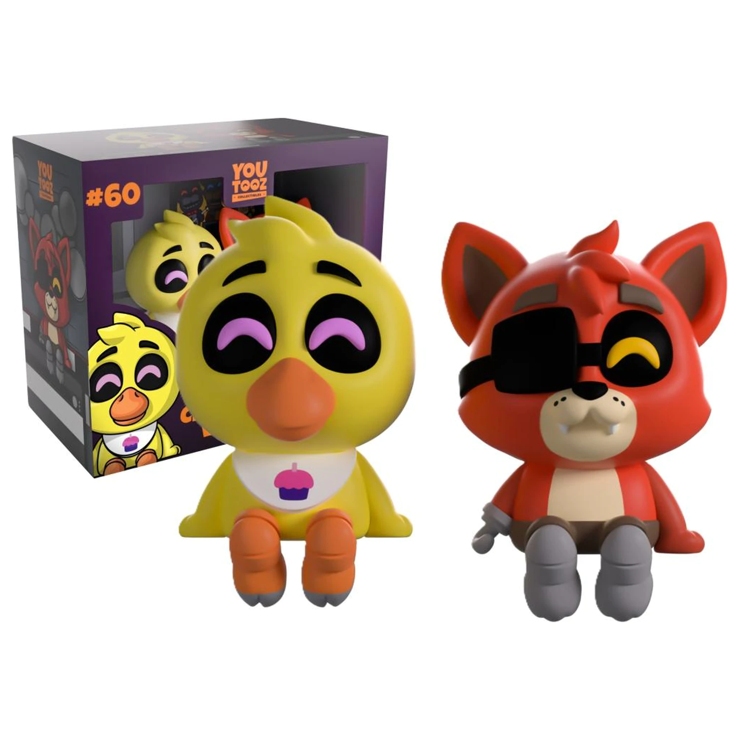 Five Nights at Freddy's Chica & Foxy Monitor Buddiez Figuren 6 cm Produktfoto
