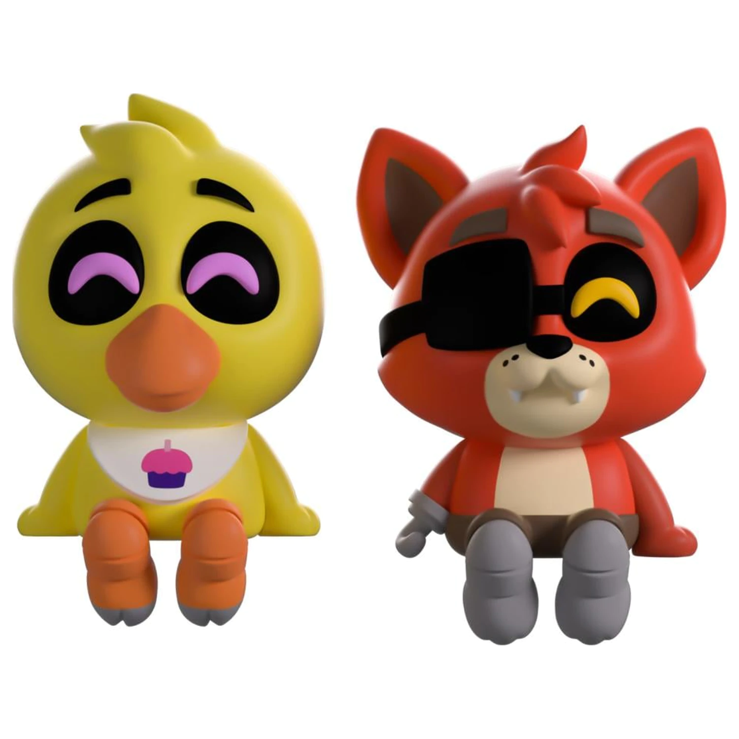 Five Nights at Freddy's Chica & Foxy Monitor Buddiez Figuren 6 cm Produktfoto