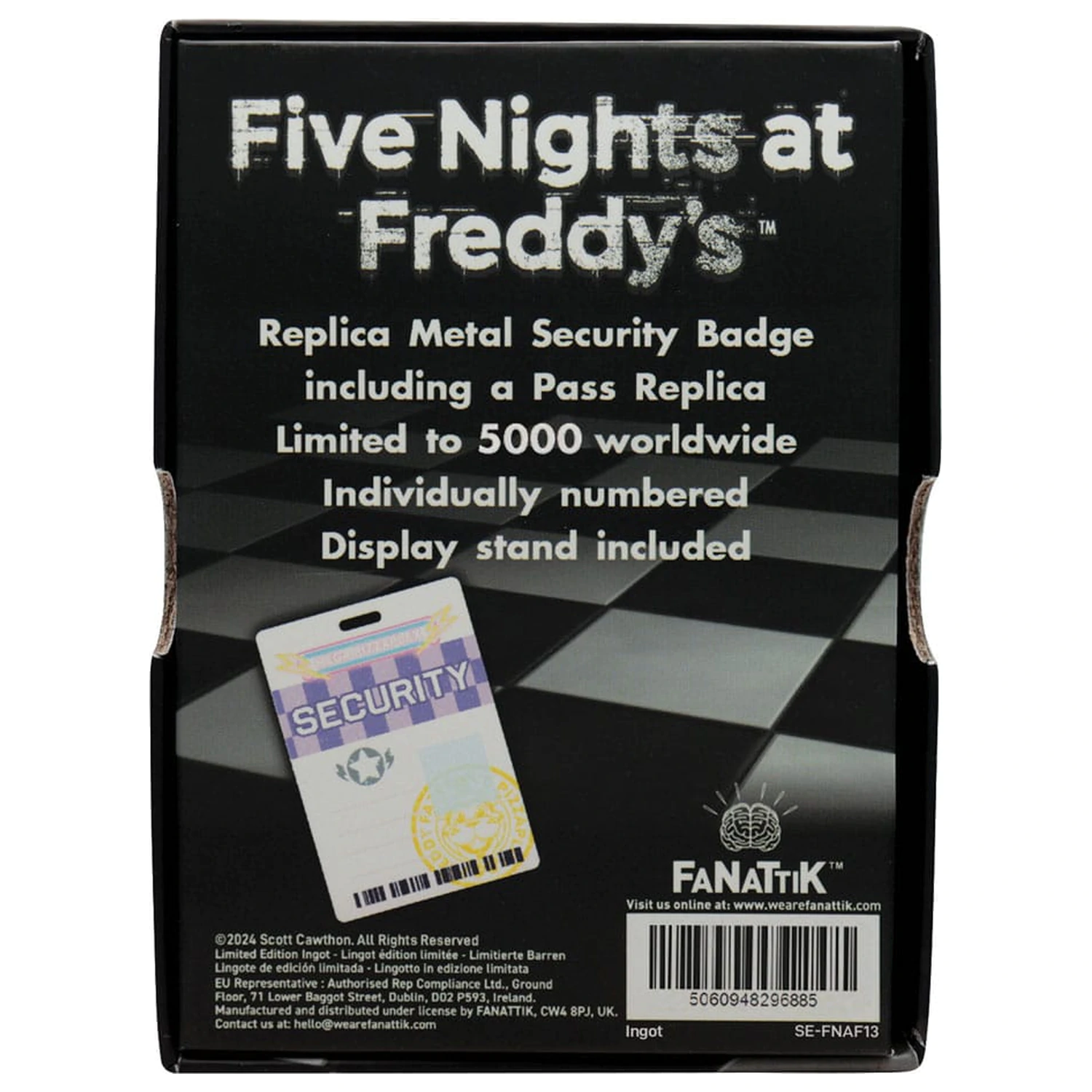 Five Nights at Freddy´s Replika Sicherheitsausweis Antik Messing Edition Produktfoto
