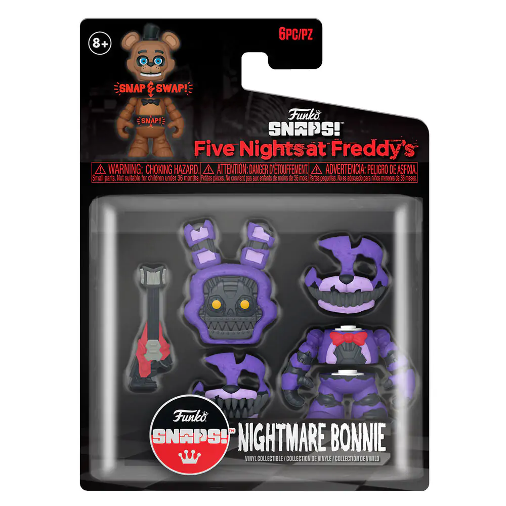 Five Nights at Freddy's Snap Actionfigur Nightmare Bonnie 9 cm termékfotó