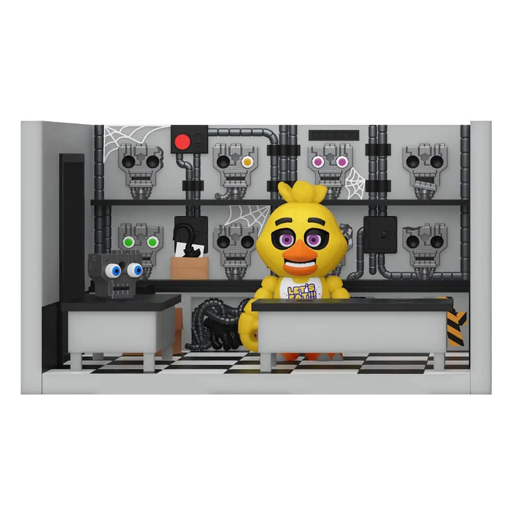 Five Nights at Freddy's Snap Spielset mit Actionfigur Storage Rm w/Chica 9 cm Produktfoto