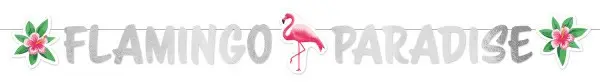 Flamingo Paradise Papier Schild 135 cm Produktfoto