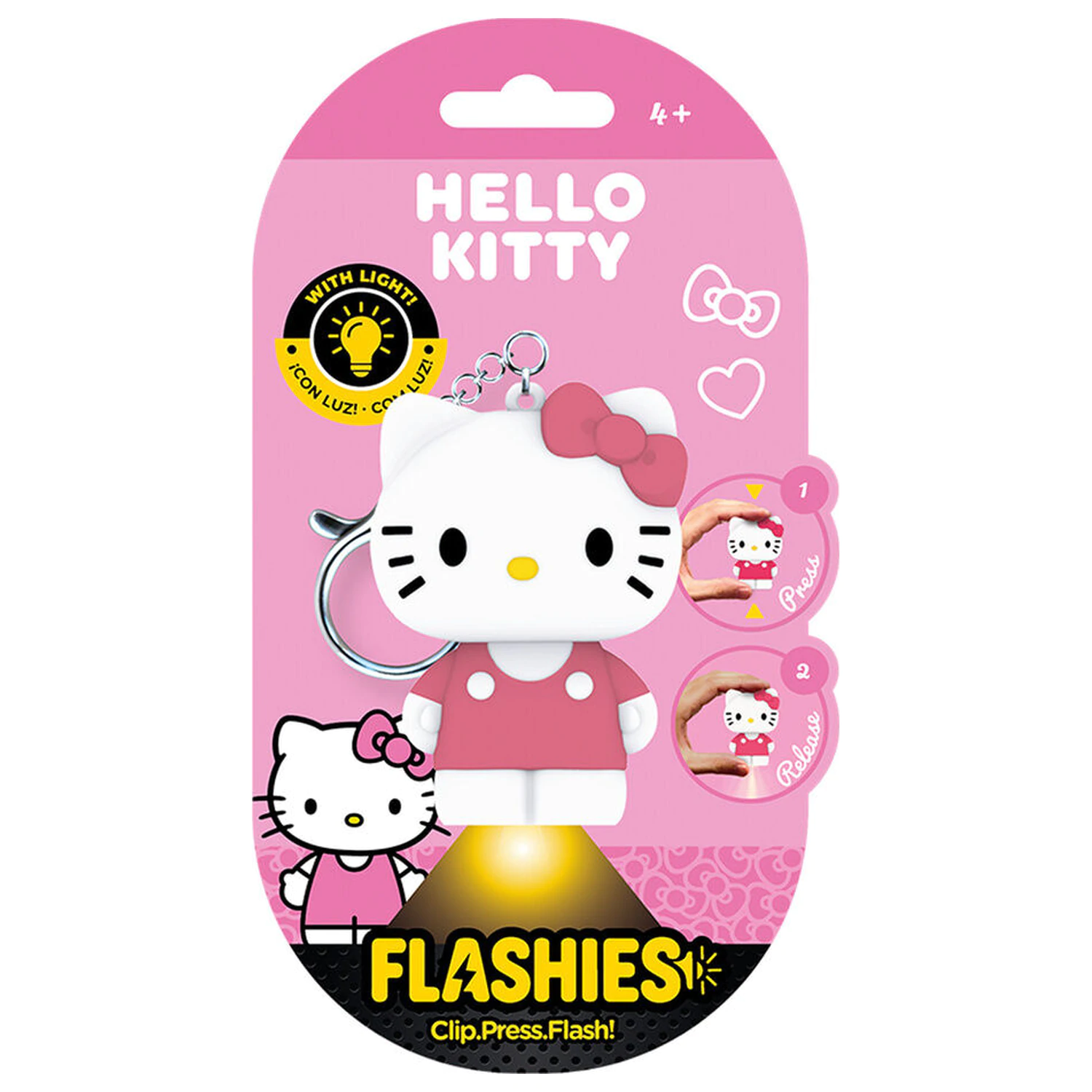 Flashies Hello Kitty 3D Schlüsselanhänger mit LED-Taschenlampe Produktfoto