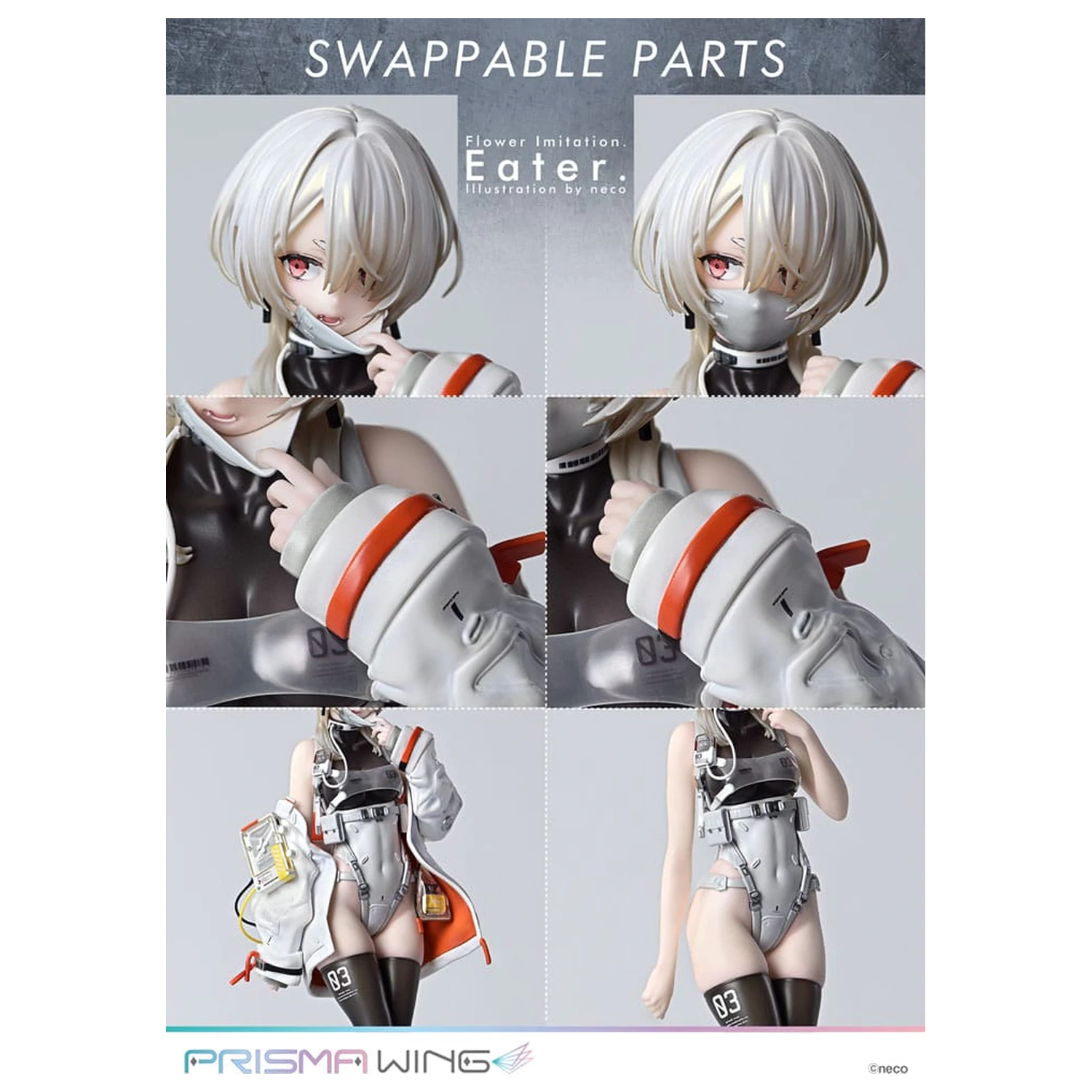 Flower Imitation Prisma Wing PVC Statue 1/7 Eater Illustration by neco 32 cm Produktfoto