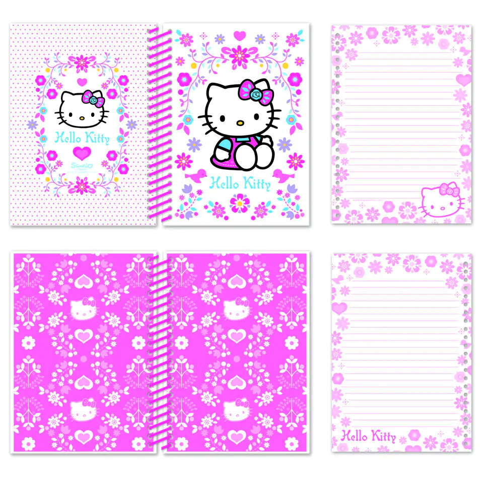 Folksy Hello Kitty A5 Notizbuch Produktfoto