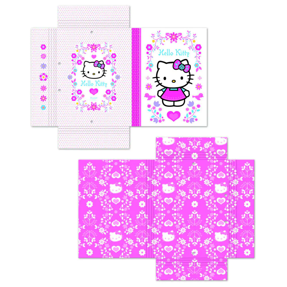 Folksy Hello Kitty Mappe mit Gummiverschluss Produktfoto