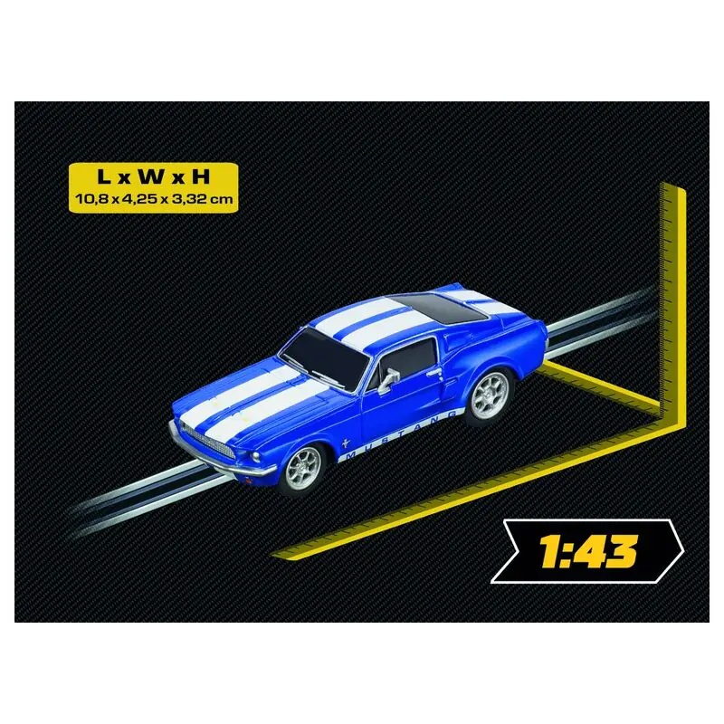 Ford Mustang 67 Racing Blue Spielzeugauto Produktfoto