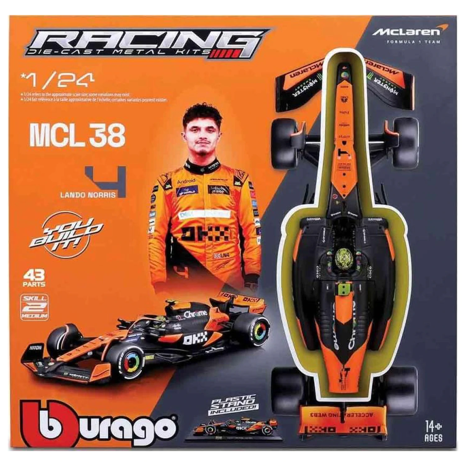 Formula 1 F1 McLaren MCL38 Lando Norris Modellbausatz 1:24 Produktfoto