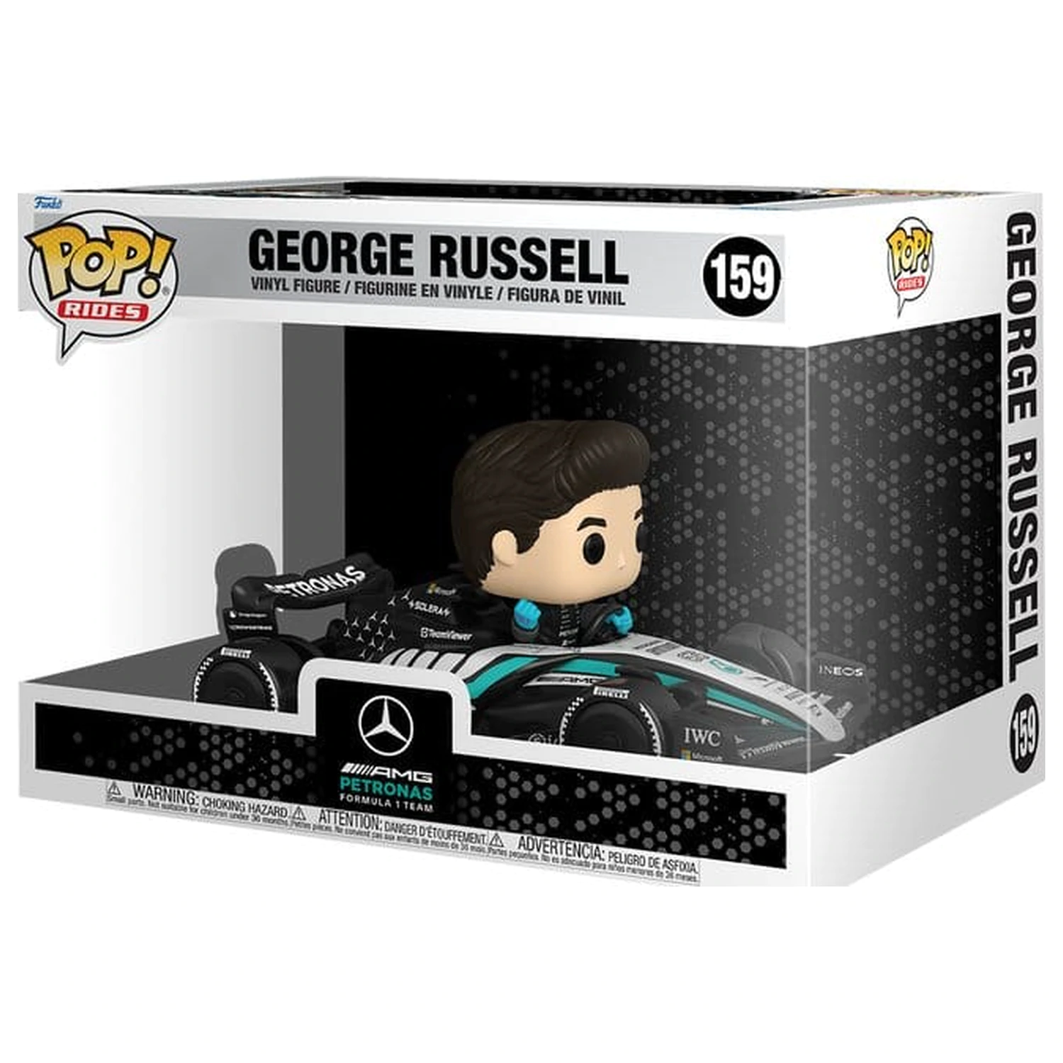 Formula 1 Funko POP! Rides Super Deluxe Vinyl Figur Mercedes Benz - George Russell 15 cm Produktfoto