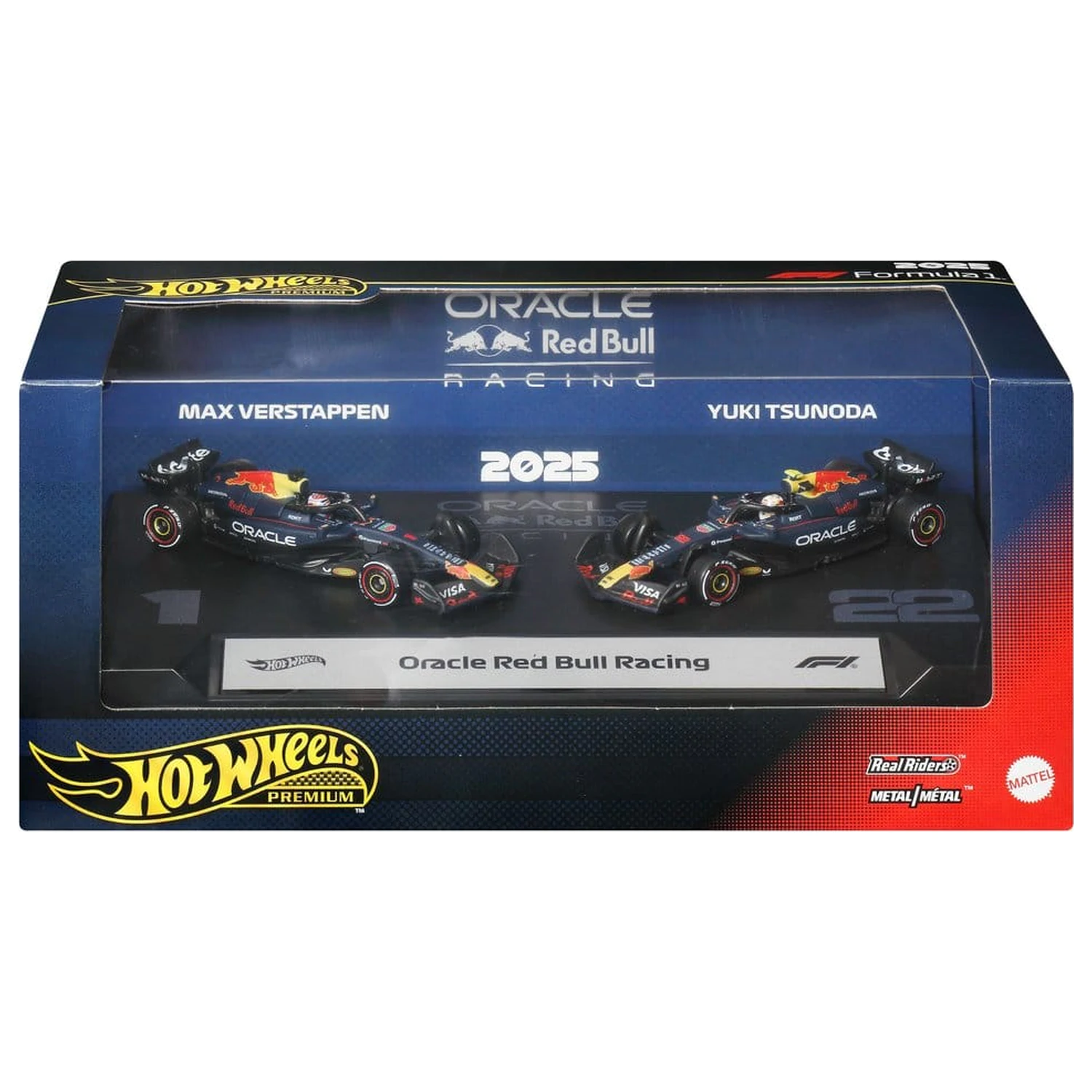 Formula 1 Hot Wheels Premium Die-Cast Fahrzeuge 2er-Pack 1/64 Oracle Red Bull Racing Produktfoto