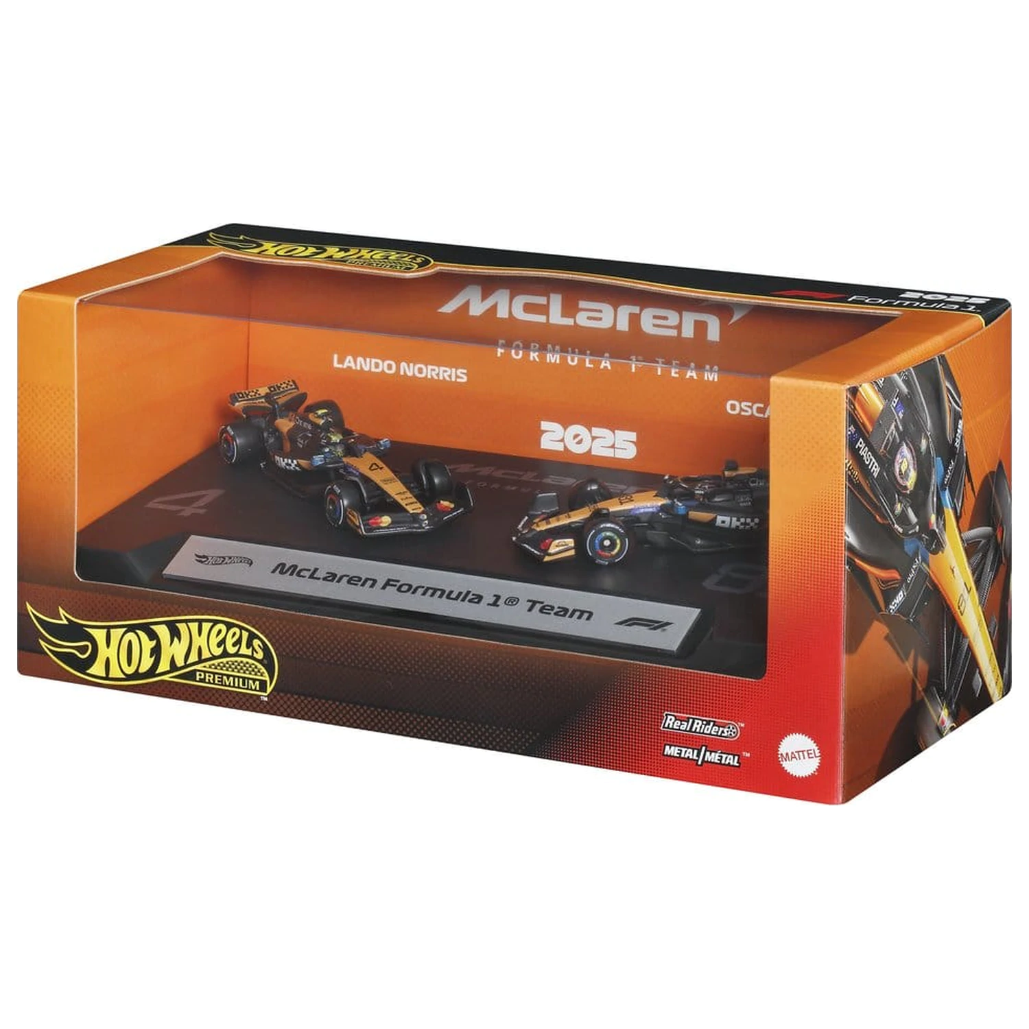 Formula 1 Hot Wheels Premium Die-Cast Fahrzeug 2er-Pack 1:64 Team McLaren Produktfoto