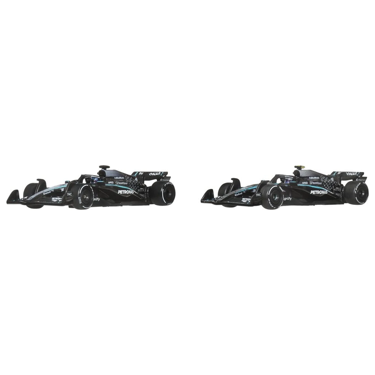 Formula 1 Hot Wheels Premium Die-Cast Fahrzeug 2er-Pack 1:64 Team Mercedes-AMG PETRONAS Produktfoto