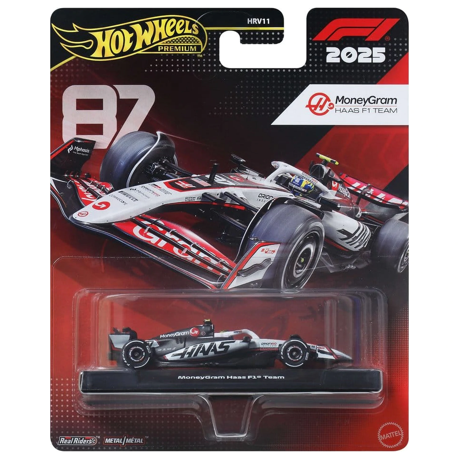 Formula 1 Hot Wheels Premium Die-Cast Fahrzeug 1/64 MoneyGram Haas F1 Team Produktfoto