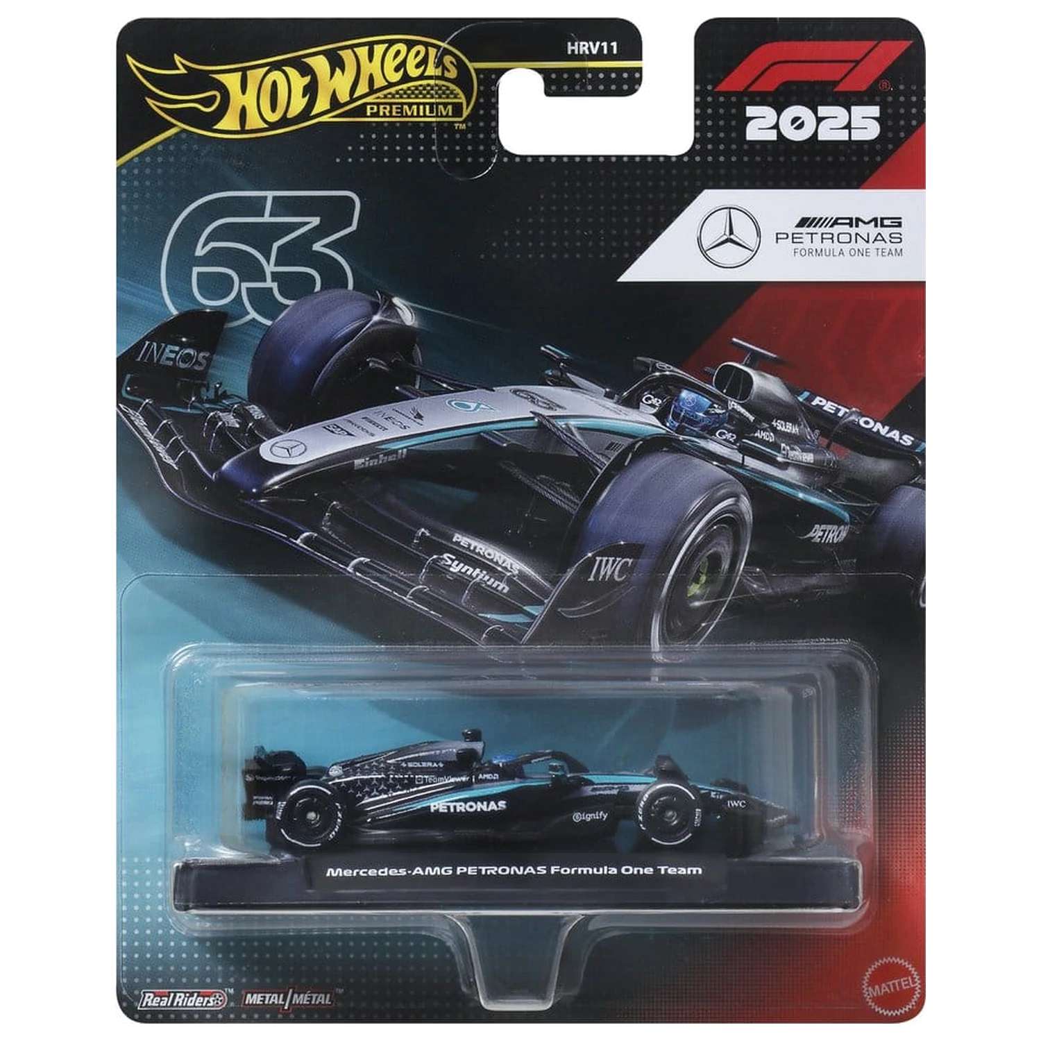 Formula 1 Hot Wheels Premium Die-Cast Fahrzeug 1:64 Team Mercedes Benz: Driver 1 Produktfoto