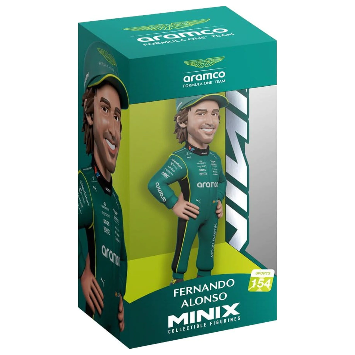 Formula 1 Minix Figur Fernando Alonso (Aston Martin) 12 cm Produktfoto