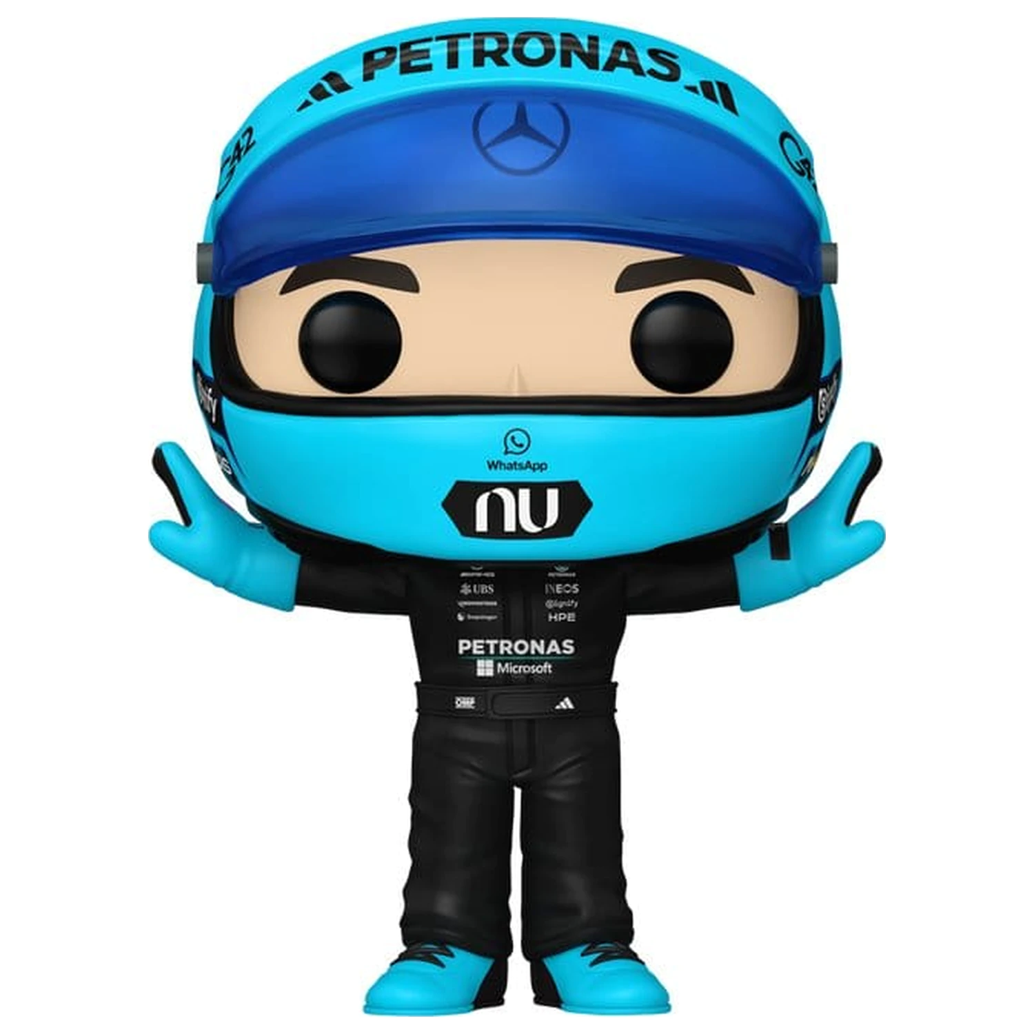 Formel 1 Funko POP! Racing Vinyl Figur Mercedes Benz - George Russell (T-Pose) 9 cm Produktfoto