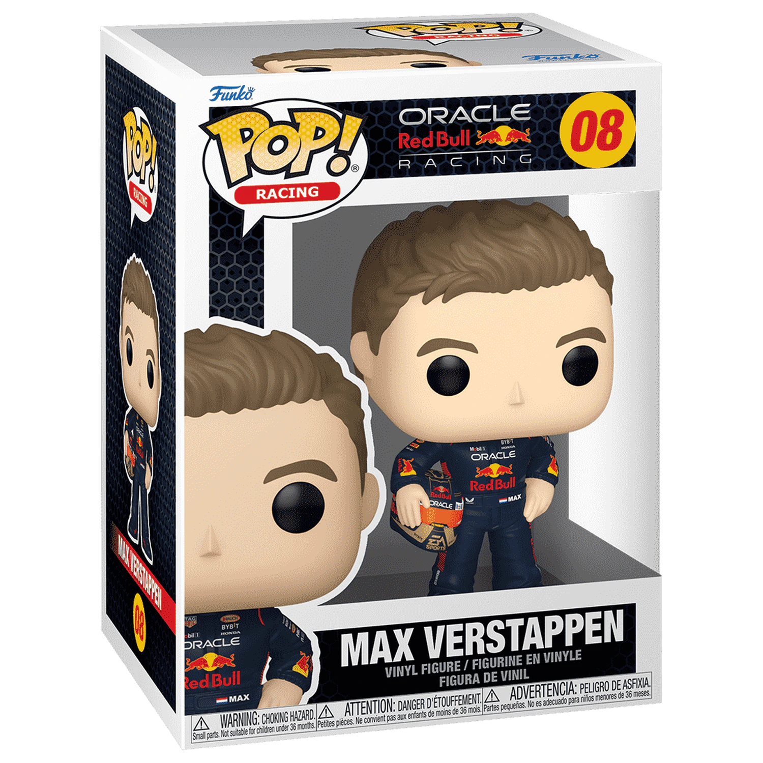 Formular 1 Funko POP! Racing Vinyl Figur Verstappen w/Helm 9 cm Produktfoto