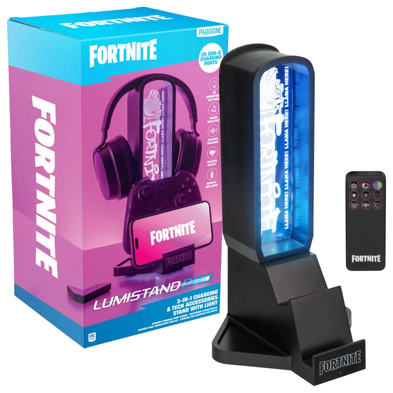 Fortnite Schreibtisch Kopfhörer Ständer mit Licht 30 cm Produktfoto