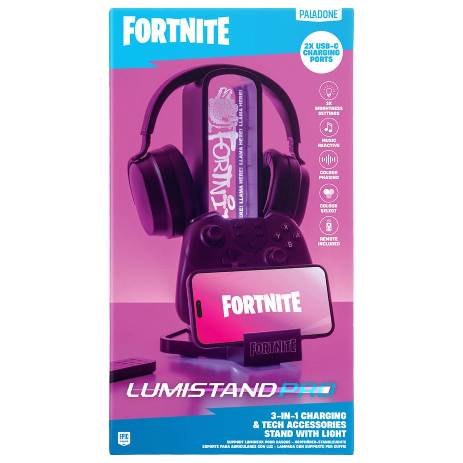 Fortnite Schreibtisch Kopfhörer Ständer mit Licht 30 cm Produktfoto
