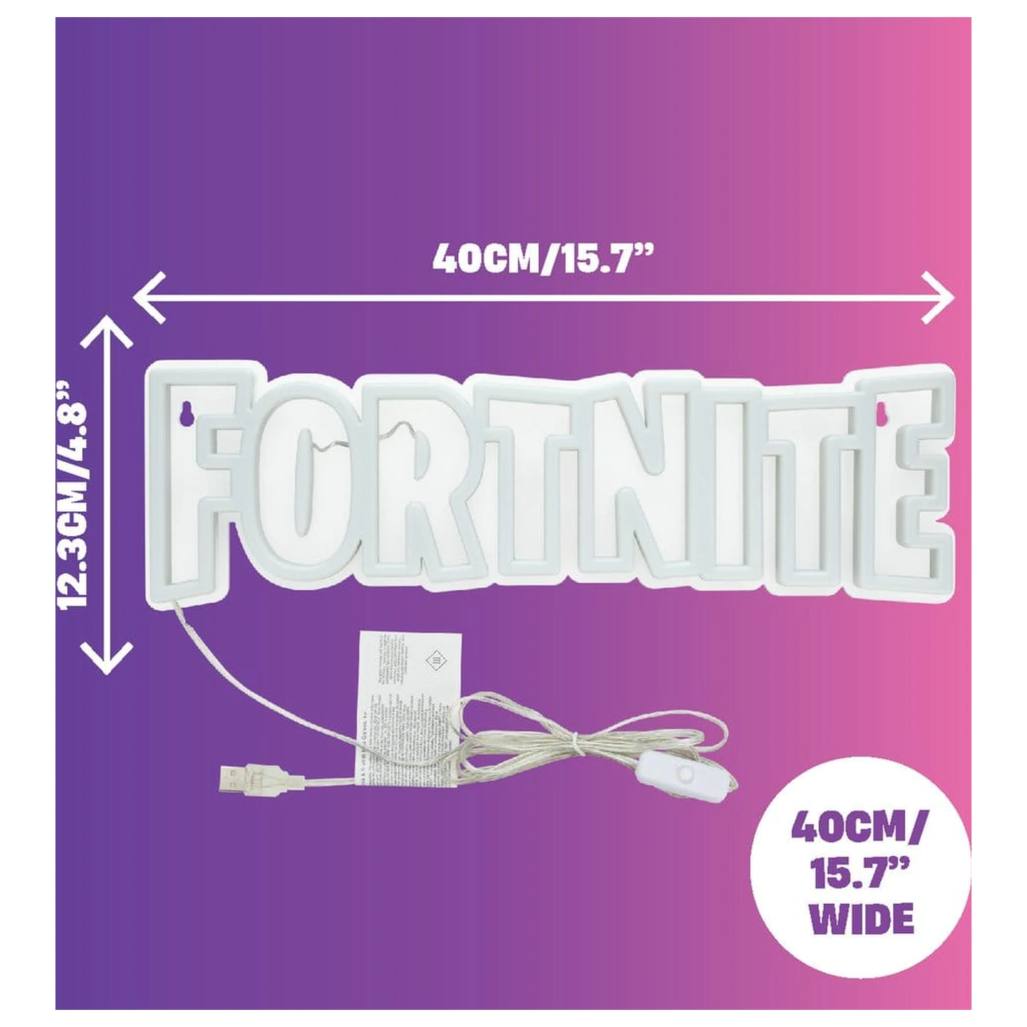 Fortnite Wandmontierbares LED Neon Licht 40 cm Produktfoto
