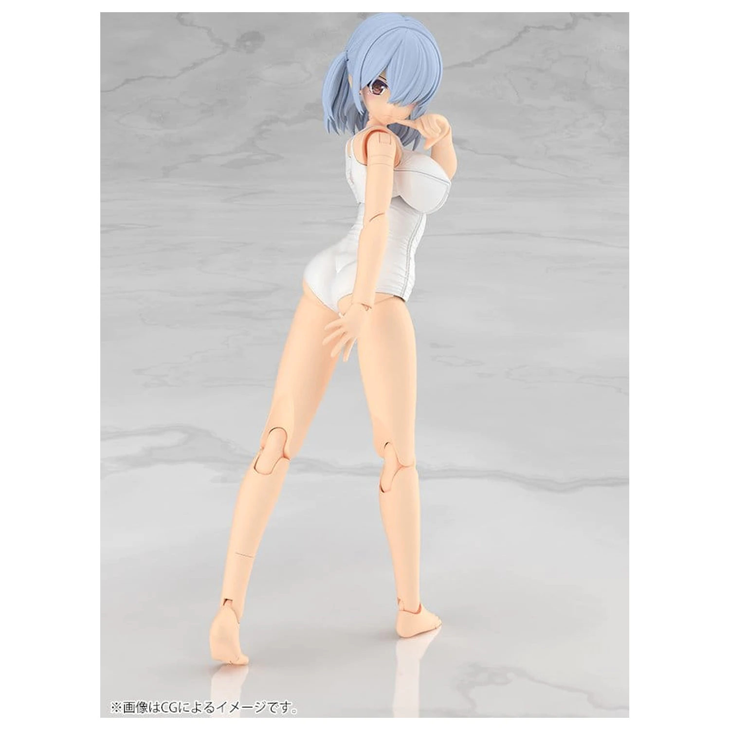 Frame Arms Girl Plastik Modell Bausatz Mizuki School Swimsuits White Ver. 16 cm Produktfoto