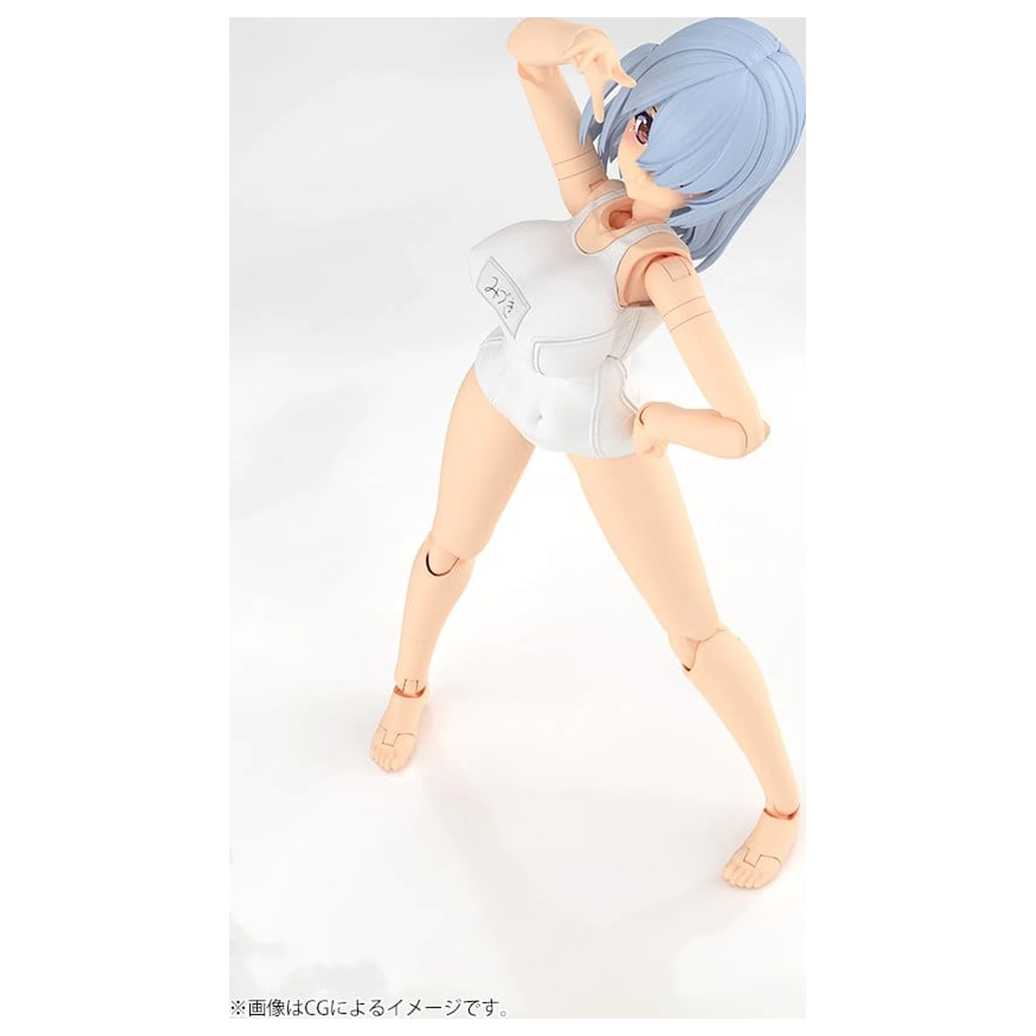 Frame Arms Girl Plastik Modell Bausatz Mizuki School Swimsuits White Ver. 16 cm Produktfoto