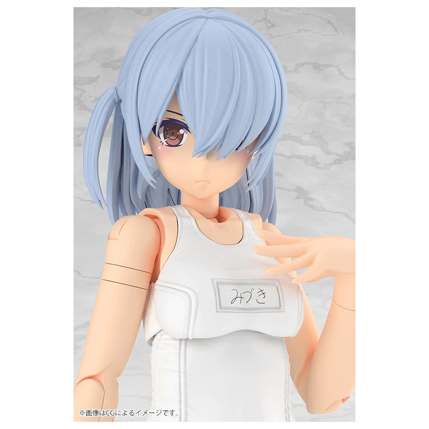 Frame Arms Girl Plastik Modell Bausatz Mizuki School Swimsuits White Ver. 16 cm Produktfoto