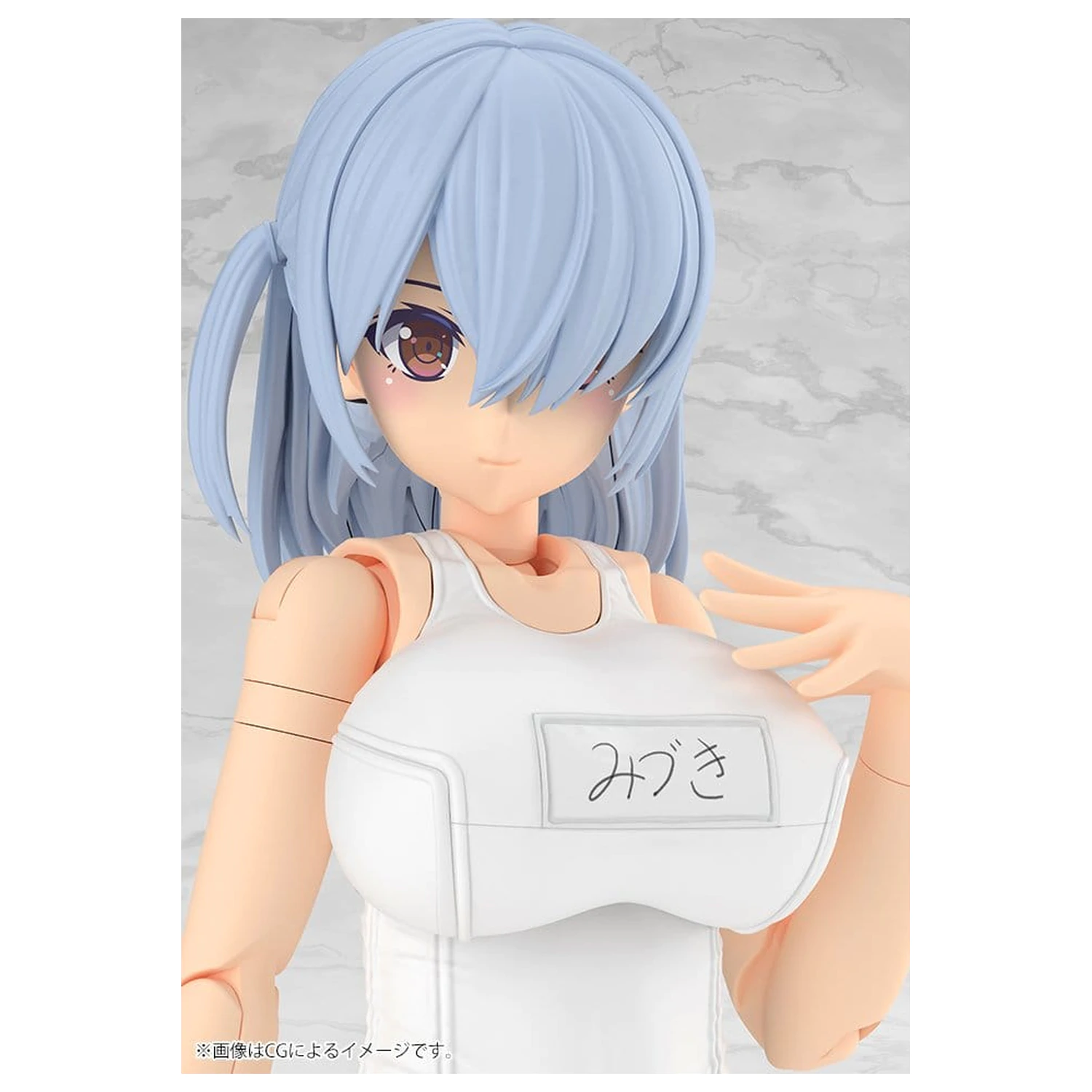 Frame Arms Girl Plastik Modell Bausatz Mizuki School Swimsuits White Ver. 16 cm Produktfoto