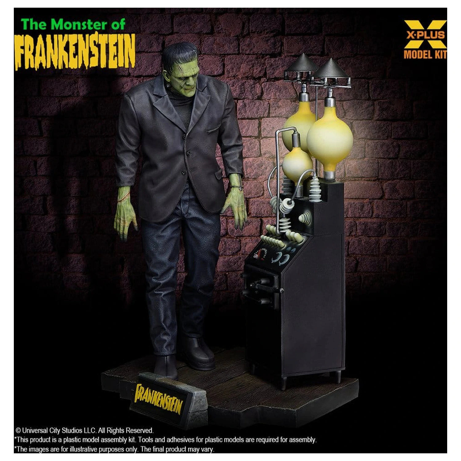 Frankenstein Plastikmodell Bausatz 1/8 The Monster of Frankenstein 27 cm Produktfoto
