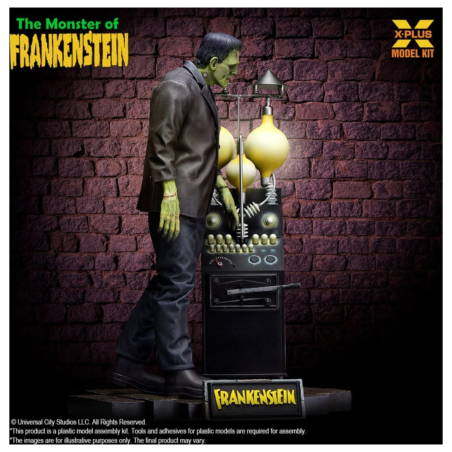 Frankenstein Plastikmodell Bausatz 1/8 The Monster of Frankenstein 27 cm Produktfoto
