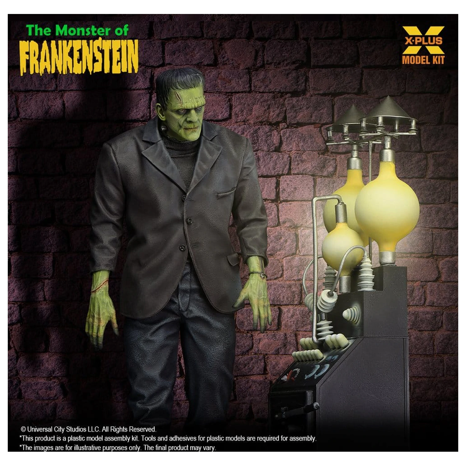 Frankenstein Plastikmodell Bausatz 1/8 The Monster of Frankenstein 27 cm Produktfoto