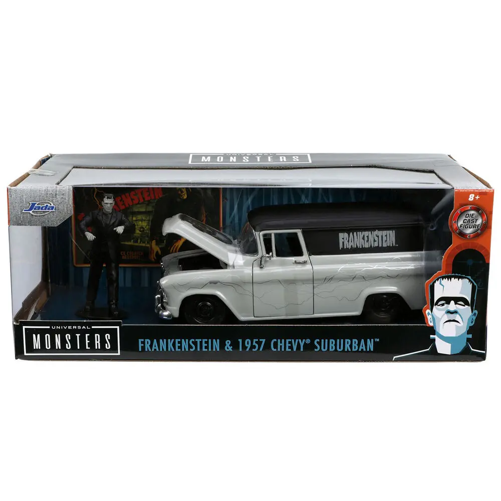 Frankenstein Chevy Suburban Delivery 1957 car + Figur set Produktfoto