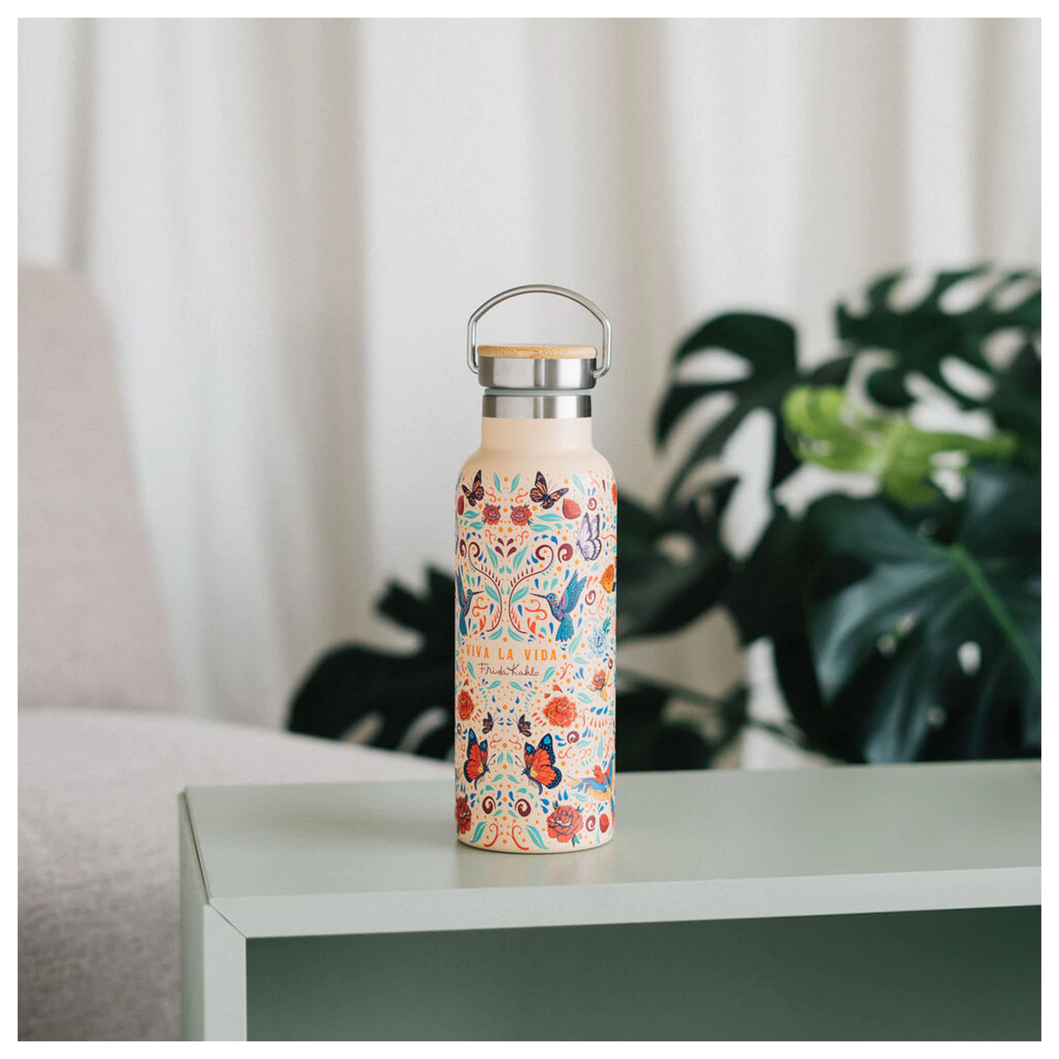 Frida Kahlo Long Live Life Edelstahlflasche 500ml Produktfoto