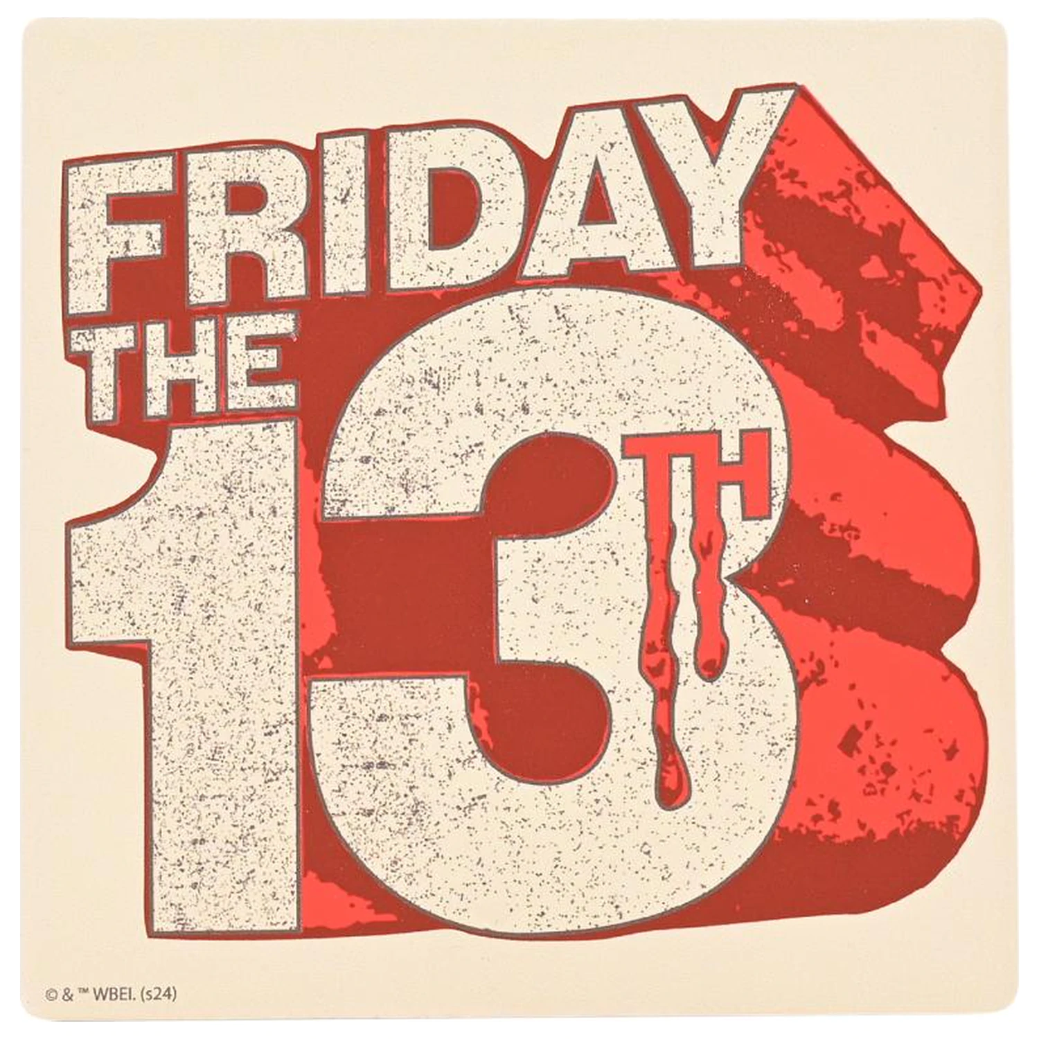 Friday 13th Logo Keramik quadratischer Untersetzer Produktfoto