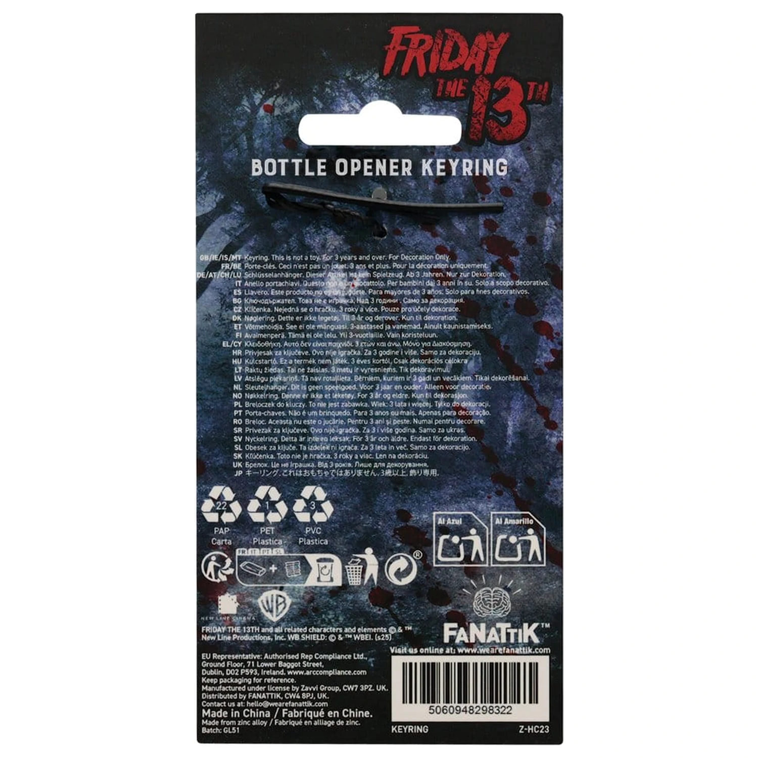 Friday the 13th Flaschenöffner Hockey Maske Produktfoto