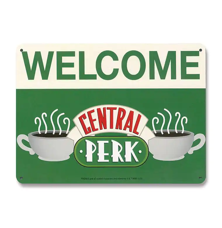 Friends Blechschild Central Perk Welcome 15 x 21 cm Produktfoto