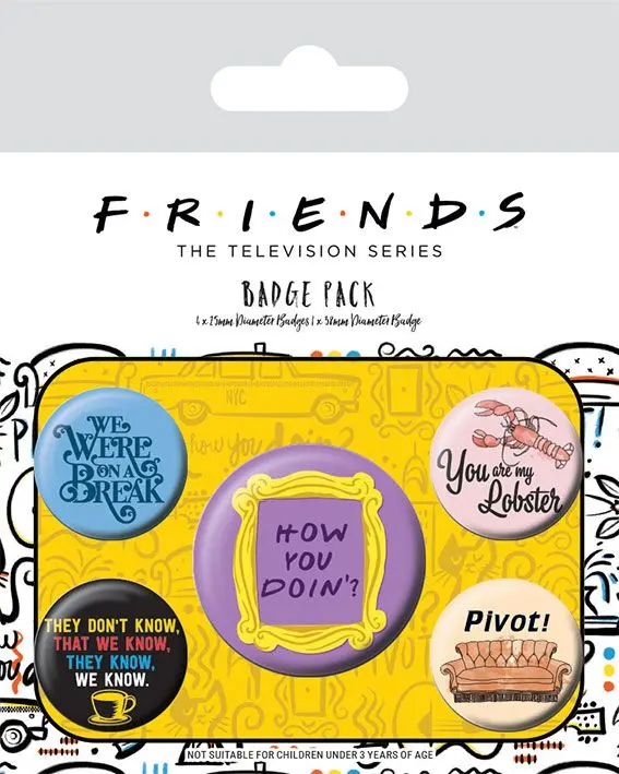 Friends Ansteck-Buttons 5er-Pack Quotes termékfotó