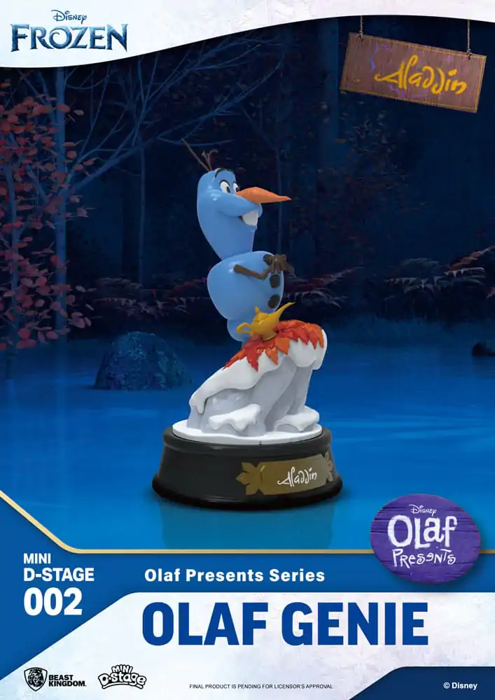 Die Eiskönigin Mini Diorama Stage PVC Statue Olaf Presents Olaf Genie 12 cm termékfotó