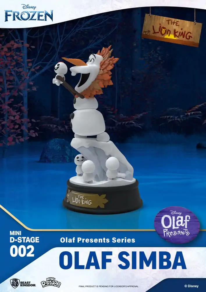 Die Eiskönigin Mini Diorama Stage PVC Statue Olaf Presents Olaf Simba 12 cm termékfotó