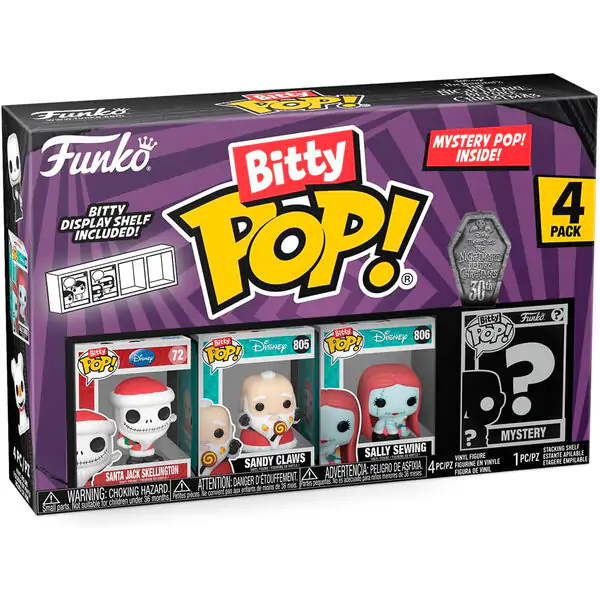 Bitty POP! Vinyl Figuren 4er-Pack Disney Nightmare Before Christmas Santa Jack termékfotó