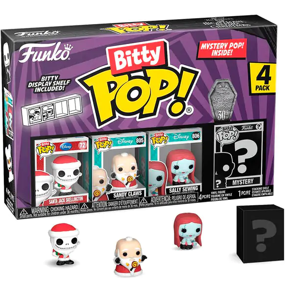 Bitty POP! Vinyl Figuren 4er-Pack Disney Nightmare Before Christmas Santa Jack termékfotó