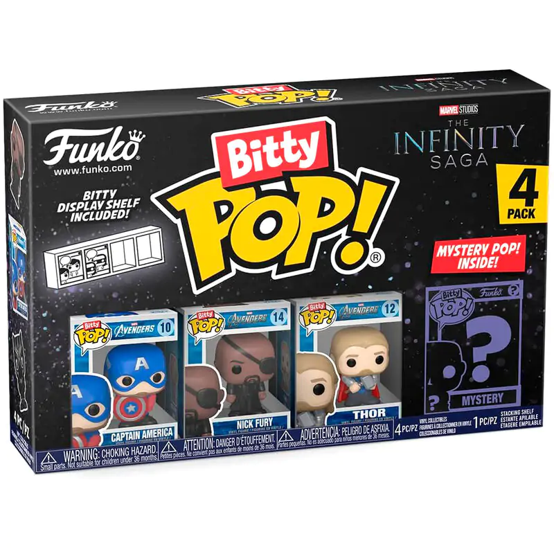 Blister 4 Figurn Bitty POP Marvel The Infinity Saga Captain America Produktfoto