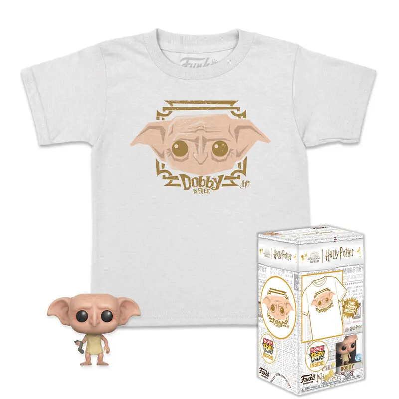 Harry Potter Pocket POP! & Tee Vinyl Figur & T-Shirt Set Dobby (KD) Größe Kids L Produktfoto